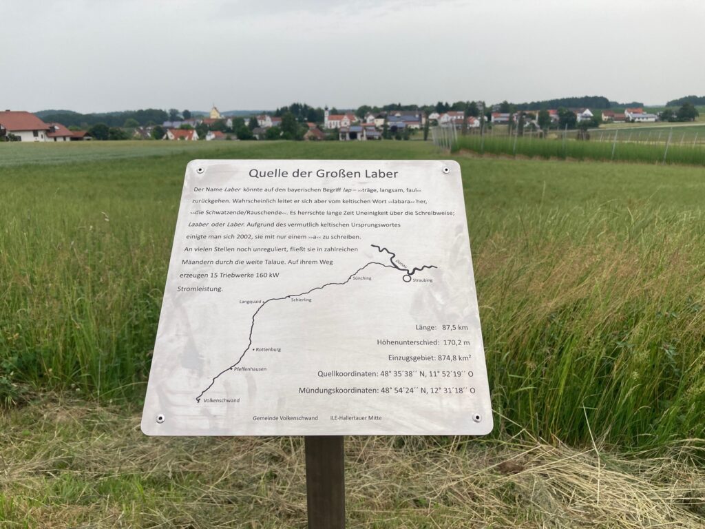 Informationschild Quelle große Laber Informationschild Quelle große Laber